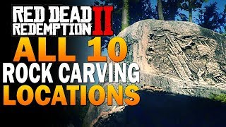 RDR2 All 10 Rock Carving Location Guide Red Dead Redemption 2 Gameplay [upl. by Isabelle661]