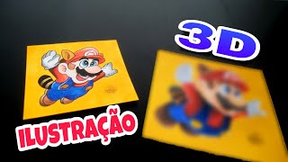 Desenhando o MARIO em 2 STILOS DIFERENTES [upl. by Anabella]