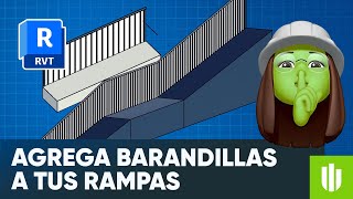 BARANDAS en SUELO INCLINADO o RAMPAS con REVIT 😉 Tutorial paso a paso Arcux [upl. by Attirb]