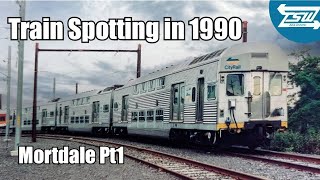 Train spotting around Mortdale 1990  South Coast Daylight Express Rattlers S amp V set [upl. by Ojiram786]