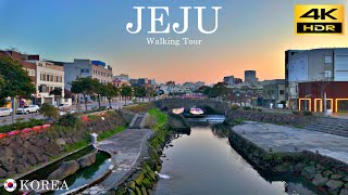 Jeju Island Walking Tour  Evening walk around Dongmun Market  South Korea🇰🇷  4K HDR [upl. by Mill]