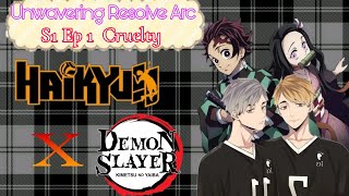 S1 Ep 1 Cruelty  Haikyuu X Demon Slayer Skit  Haikyuu Texts [upl. by Eniamrehs]