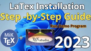 LaTex Installation 2023  Texstudio amp MikTex Installation  Latex Installation Complete Guide [upl. by Akihsat]