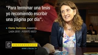 Cintia Quiliconi “Para terminar una tesis yo recomiendo escribir una página por día” [upl. by Ennyleuqcaj]