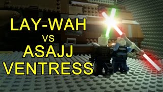 LayWah vs Asajj Ventress Part 2  LEGO STAR WARS LIGHTSABER FIGHT [upl. by Malia481]