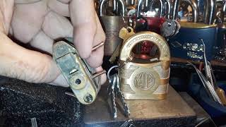 557 Antique Yale 800 Series Lever Padlock Bypassed stocklocksunday [upl. by Lawan]