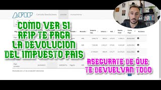 Como saber si me PAGARON la DEVOLUCION de PERCEPCIONES del IMPUESTO PAIS AFIP PASO A PASO [upl. by Tito]