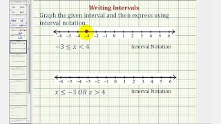 Intervals Given an Inequality Graph the Interval and State Using Interval Notation [upl. by Varian]