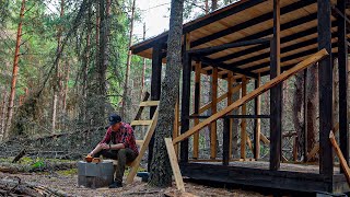 House building in the woods off grid house [upl. by Enar]