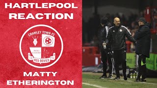 HARTLEPOOL UNITED REACTION  Matthew Etherington [upl. by Burns]