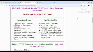 Railway Non Technical Popular Categories NTPC Graduate Level Post Recruitment 2024 viralvideo exam [upl. by Selma]