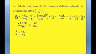 Clase 824  Ejercicio 21 La propiedad asociativa en la suma de fracciones 2 CURSO DE FRACCIONES [upl. by Karyl]