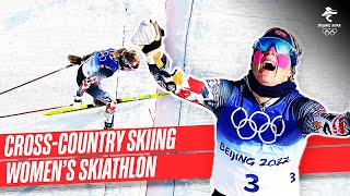 CrossCountry Skiing  Full Replay  Womens 75km  75km Skiathlon  Beijing2022 [upl. by Nodnart622]