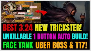 NEW STier Trickster 1 Button UNKILLABLE TANK Build For POE 324 Necropolis League [upl. by Oyek]