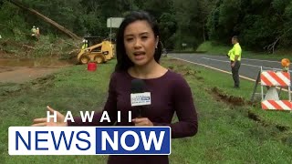 State crews continue slope assessment following Pali Highway landslide [upl. by Ogdan]