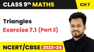 Class 9 Maths  Chapter 7  Exercise 71 Q1  Triangles  NCERT [upl. by Lezirg]