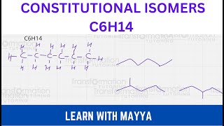 Constitutional Isomers Structural Isomers of C6H14 [upl. by Cherri653]