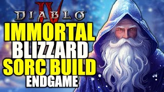 Diablo 4 BEST Sorcerer Build for Season 4  PIT 120 IMMORTAL Blizzard Sorcerer Build [upl. by Acinna]