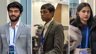 Indian Chess Superstars enter the playing hall in Swag [upl. by Ernald]