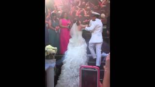 Joey McIntyre walks fan bride down the aisle [upl. by Ardnuyek]