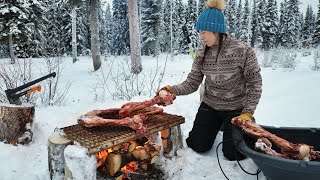 Canning Winter Food  Moose Bone Broth amp Chicken Stock [upl. by Bechler52]