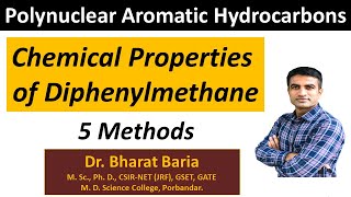 Chemical properties of diphenylmethane  Dr Bharat Baria [upl. by Denver]