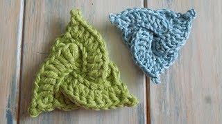 crochet How To  Crochet a Celtic Triangle  Yarn Scrap Friday [upl. by Arocet274]