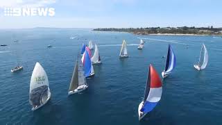 2018 Melbourne Hobart and Devonport yacht races  Channel Nine News [upl. by Aynod]