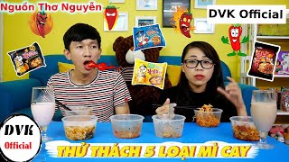 Thử thách mì cay  Chị Thơ Nguyễn Vs Anh Tiểu Bảo Bảo  DVK Official [upl. by Anilev844]