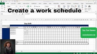 How to create a work schedule in Excel [upl. by Backler]