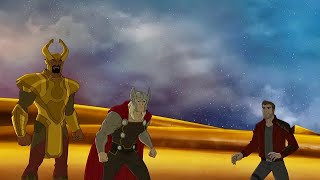 Guardians Of The Galaxy amp The Asgardians Join Forces To Save Quill From The Clutches Of Thanos [upl. by Kryska]