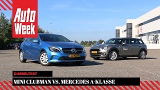 Mini Clubman vs Mercedes Aklasse  AutoWeek Dubbeltest [upl. by Mata]