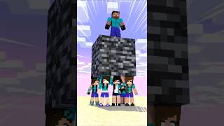 Steve Team Vs Herobrine Team  Race with Big Bedrock shorts friendship minecraft helpherobrine [upl. by Scandura]