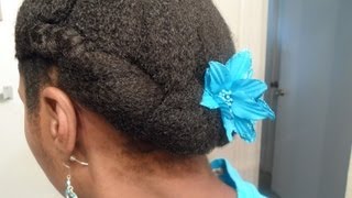 Roll Tuck and Pin Updo  Protective Hairstyle 10  4c Natural Hair [upl. by Amaerd]