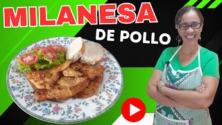 MILANESA de POLLO Receta FACIL [upl. by Anorahs552]