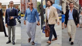 Men’s Street Fashion  What are Mens Wearing in London [upl. by Atteyek]