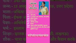 उर्फी जावेद का जीवन परिचय  Urfi Javed biography AtoZ INTRO [upl. by Alhan560]