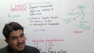 Concept of lipids lecture 6 Esters Fatty acids Triglyceroids and Phospholipids Fats and oils [upl. by Brindle]