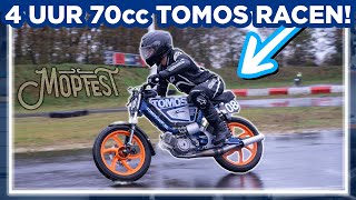 4 UUR Racen met de 70cc Race Tomos  TOMOSHOP [upl. by Otrebogad]