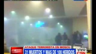 C5N  ASI FUE LA EXPLOSION EN EL AEROPUERTO DE RUSIA [upl. by Goldston]