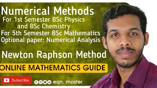 Numerical Methods Newton Raphson Method 1st sem bsc phy and chem 6th sem bsc maths [upl. by Yerrot]