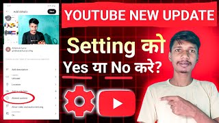 Altered Content Setting Kya Hai yes or no  Youtube new update today [upl. by Harahs]