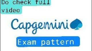 Capgemini exam pattern 2024 [upl. by Maddis]