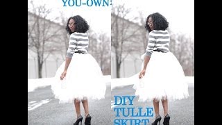 MakeItYourOwn Tulle Skirt NoSew Method [upl. by Erund182]