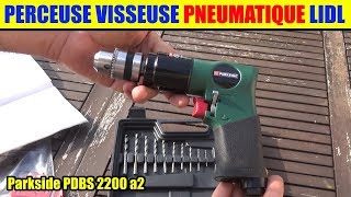 perceuse visseuse pneumatique lidl parkside air comprime pneumatic drill druckluftbohrschrauber [upl. by Arakat425]