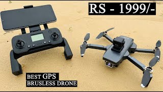 Best GPS Brushless Dual Camera Foldable Drone With WiFi App Control DRONE CAMERA [upl. by Ydal]