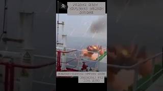 Pirate Boat explodes During Ship Attack news [upl. by Aihsotan616]