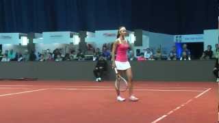 Match ball Anastasia Pivovarova vs Dinah Pfizenmaier  Porsche Tennis Grand prix 2012 [upl. by Geer]