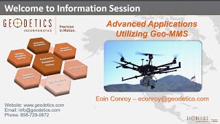 Information Session Advanced Applications Utilizing Geodetics’ UAVbased LiDAR amp Imaging Sensors [upl. by Bayly]