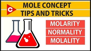 Molarity Normality and Molality Tricks Mole Concept in Solutions [upl. by Kucik]